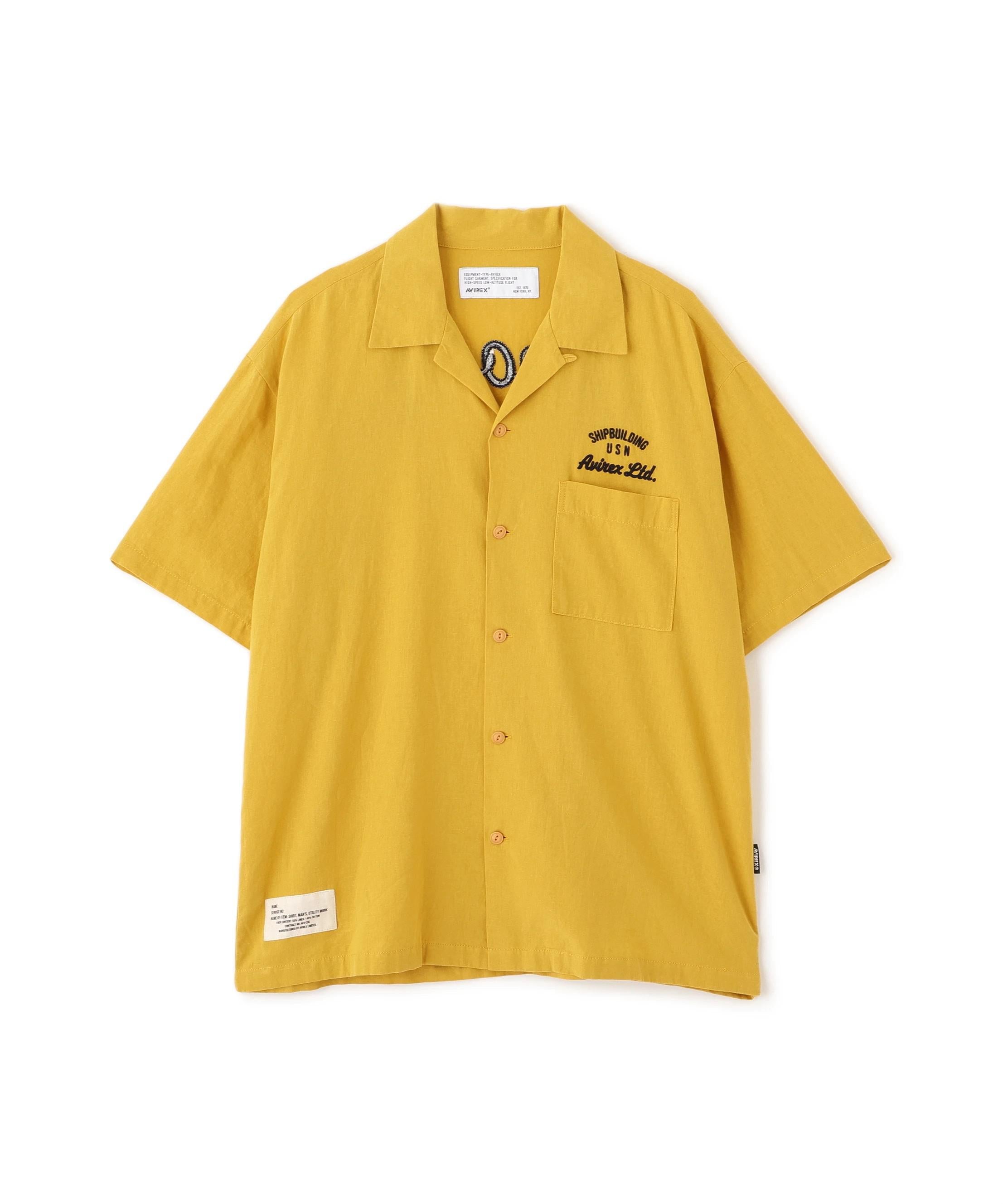 LINEN-COTTON S/S SHIRT ”Brooklyn” マスタード3