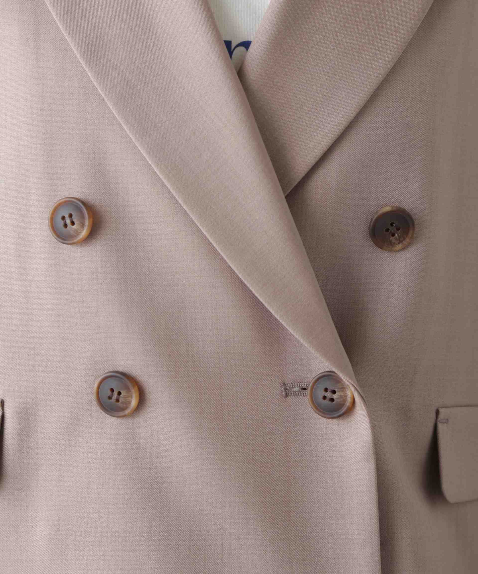 梳毛調合繊ショートジャケット モカ