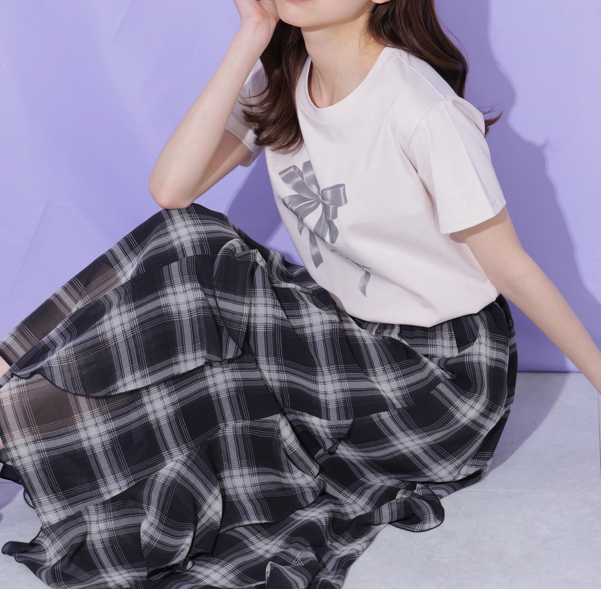 フォトジェニックリボンTシャツ ピンク