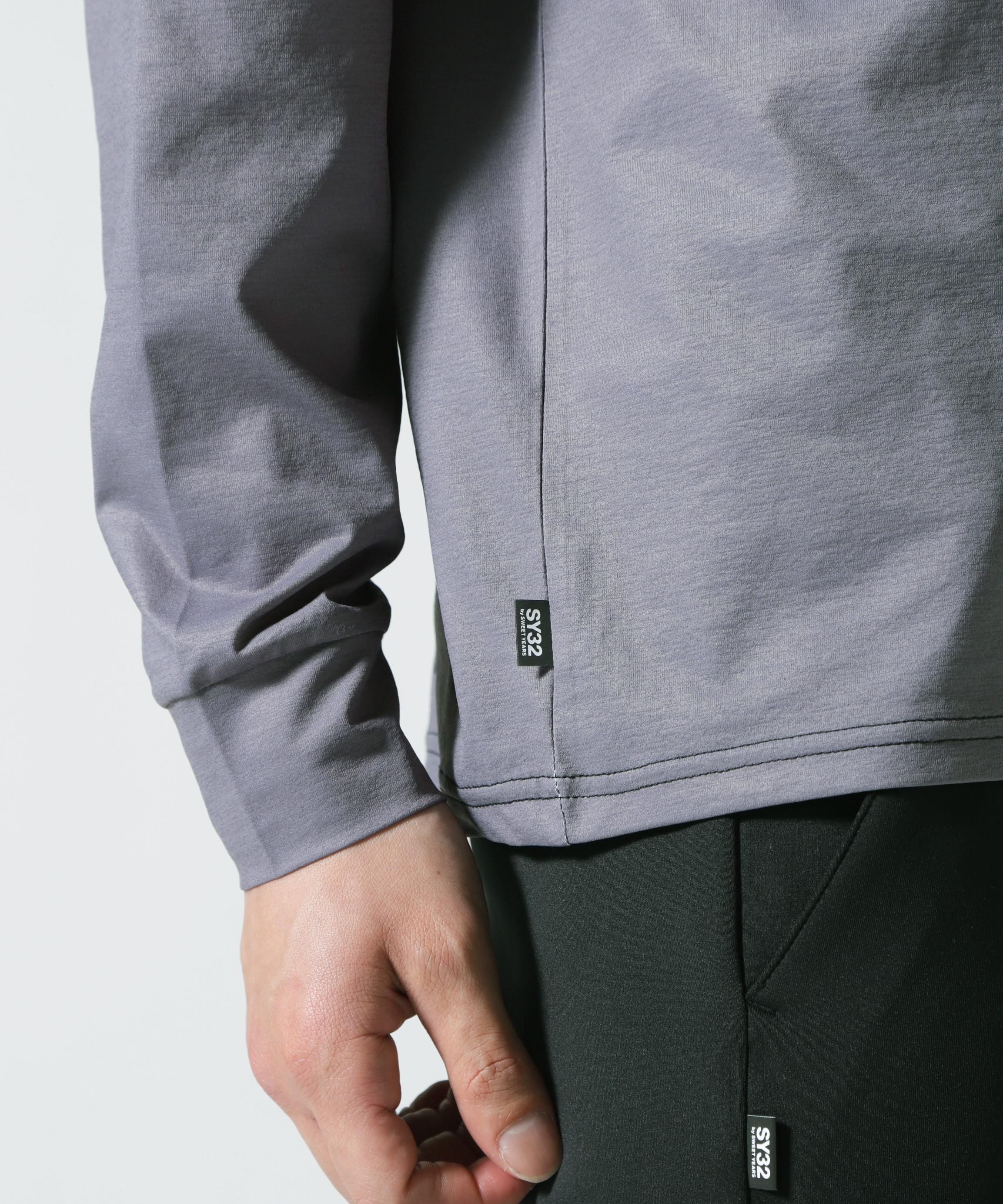 SY32 by SWEET YEARS/エスワイサーティトゥ バイ スィートイヤーズ/GRADATION LOGO L/S TEE ブラック