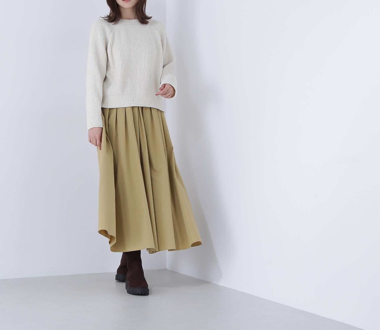 スパンコールモールニット オフホワイト1