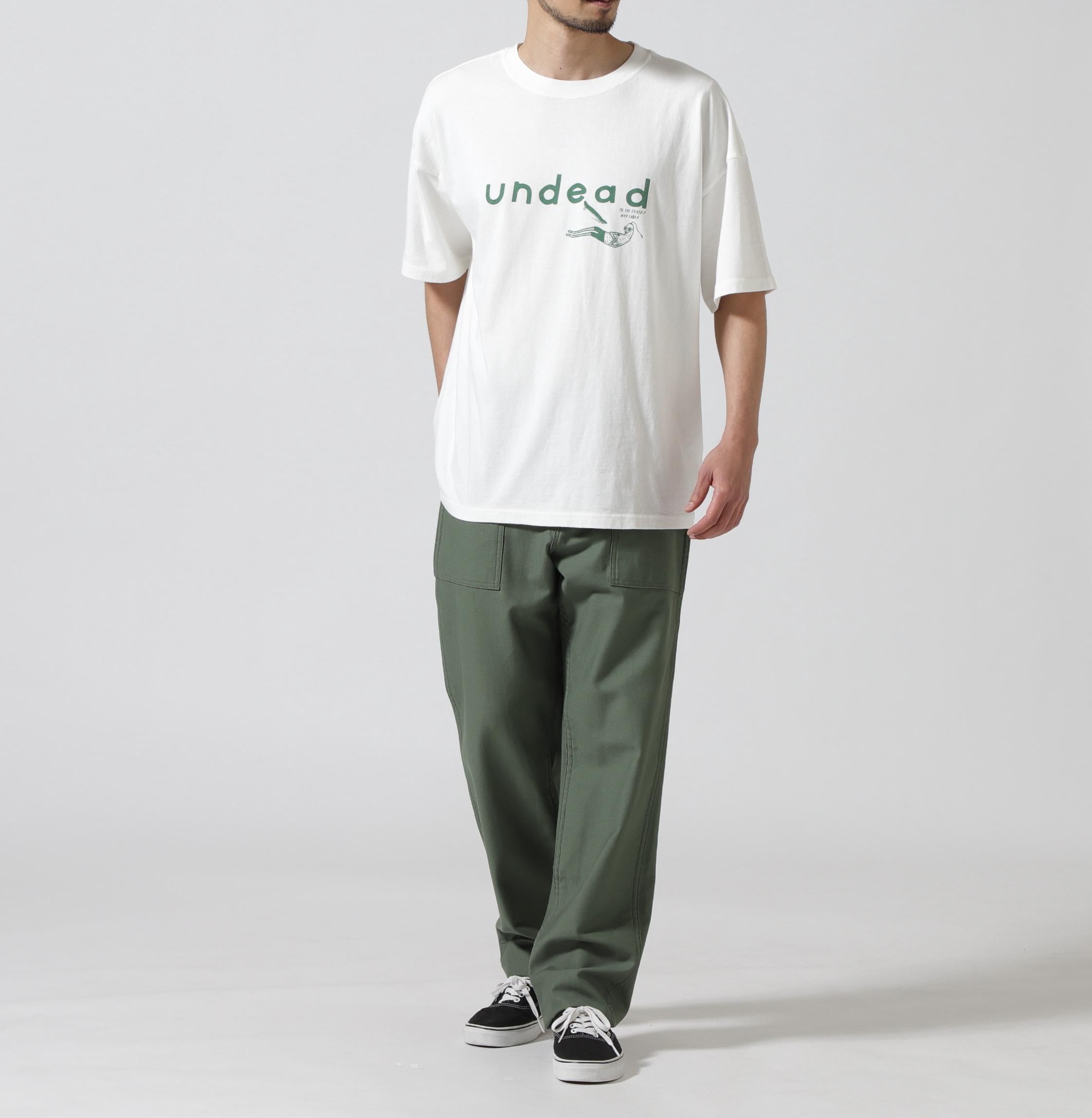 >EMI >ELIEF<レミレリーフ 別注20/-天竺RIGサイズTシャツ（Undead） アイボリー2