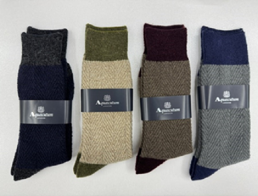 アクアスキュータム Aquascutum AQリンクスヘリンボーン （ベージュ） ベージュ