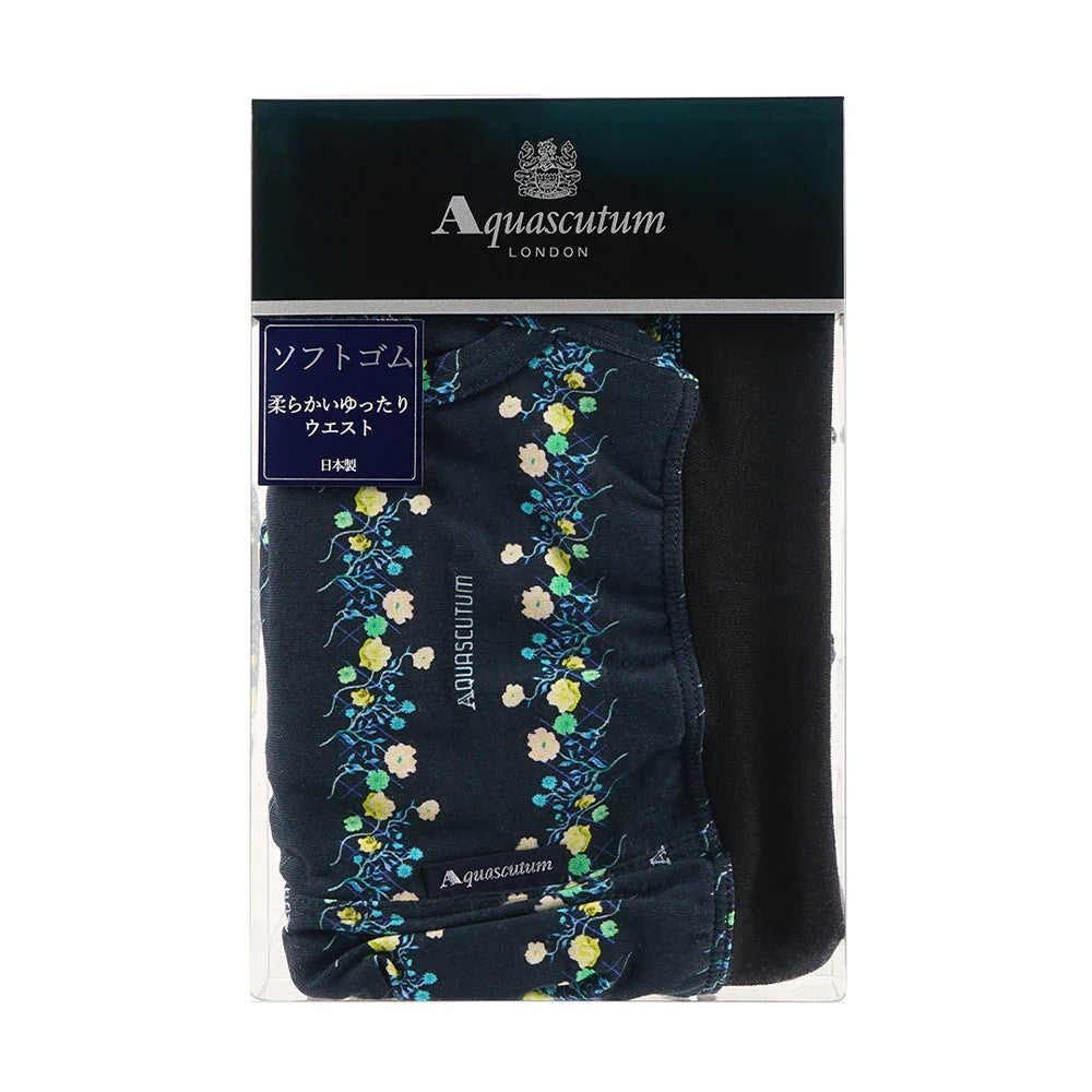 アクアスキュータム Aquascutum AQボクサー/25S/スパンゴム/フラワーボーダー 【返品不可商品】 （イエロー） イエロー