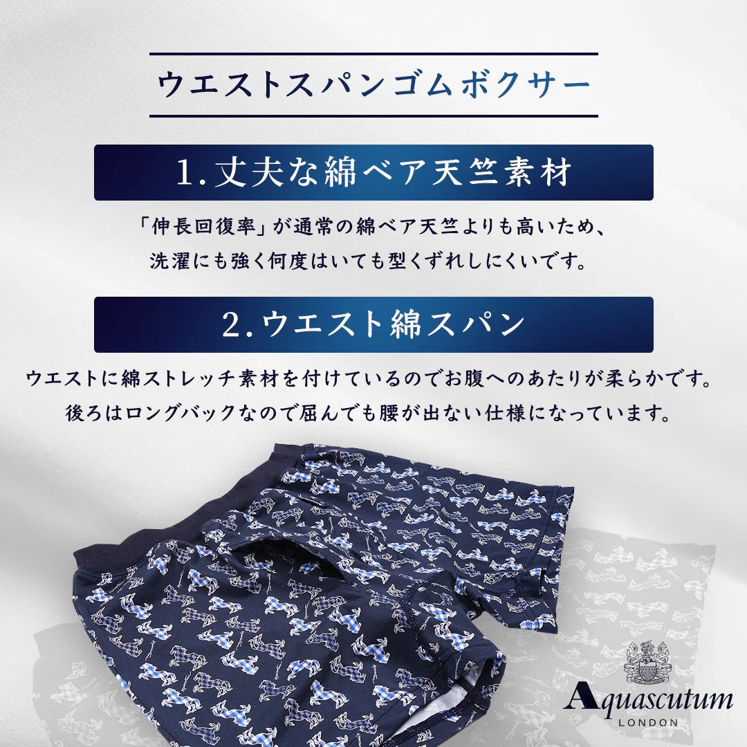 アクアスキュータム Aquascutum AQボクサー/25S/スパンゴム/フラワーボーダー 【返品不可商品】 （イエロー） イエロー