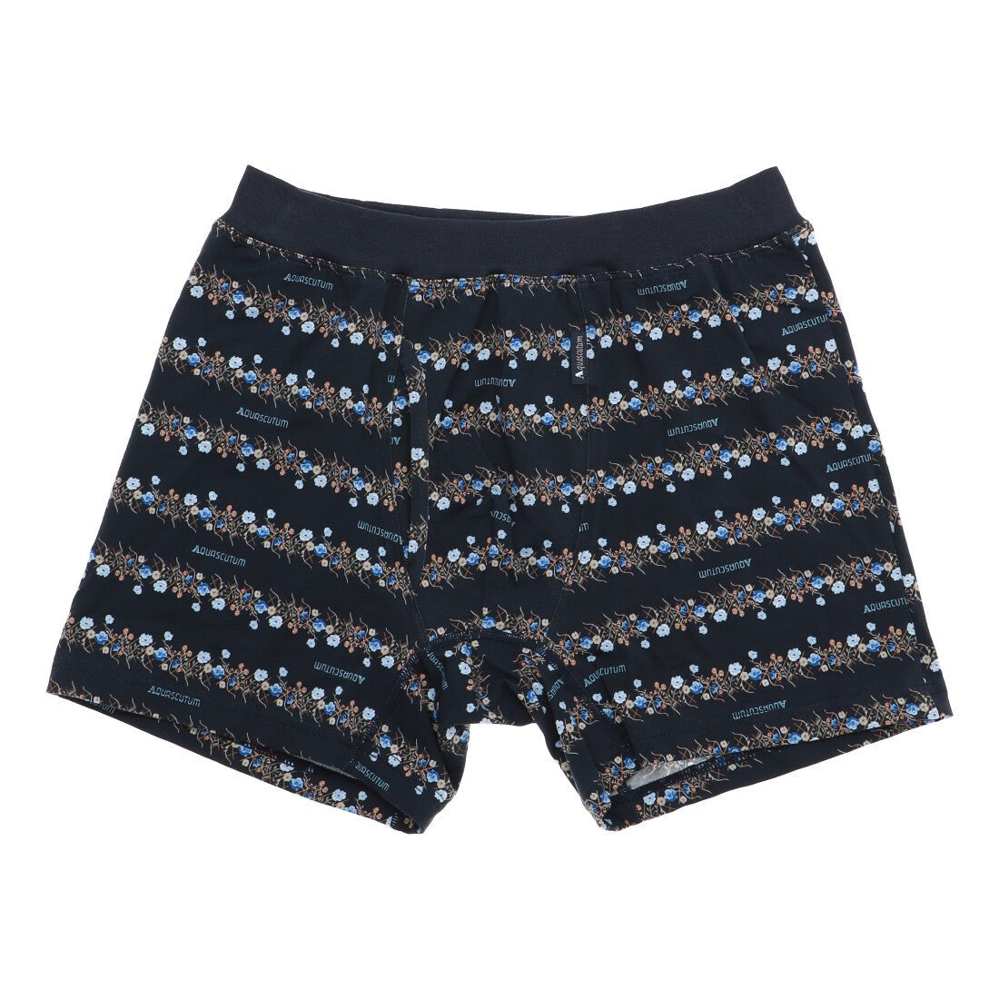 アクアスキュータム Aquascutum AQボクサー/25S/スパンゴム/フラワーボーダー 【返品不可商品】 （ブルー） ブルー