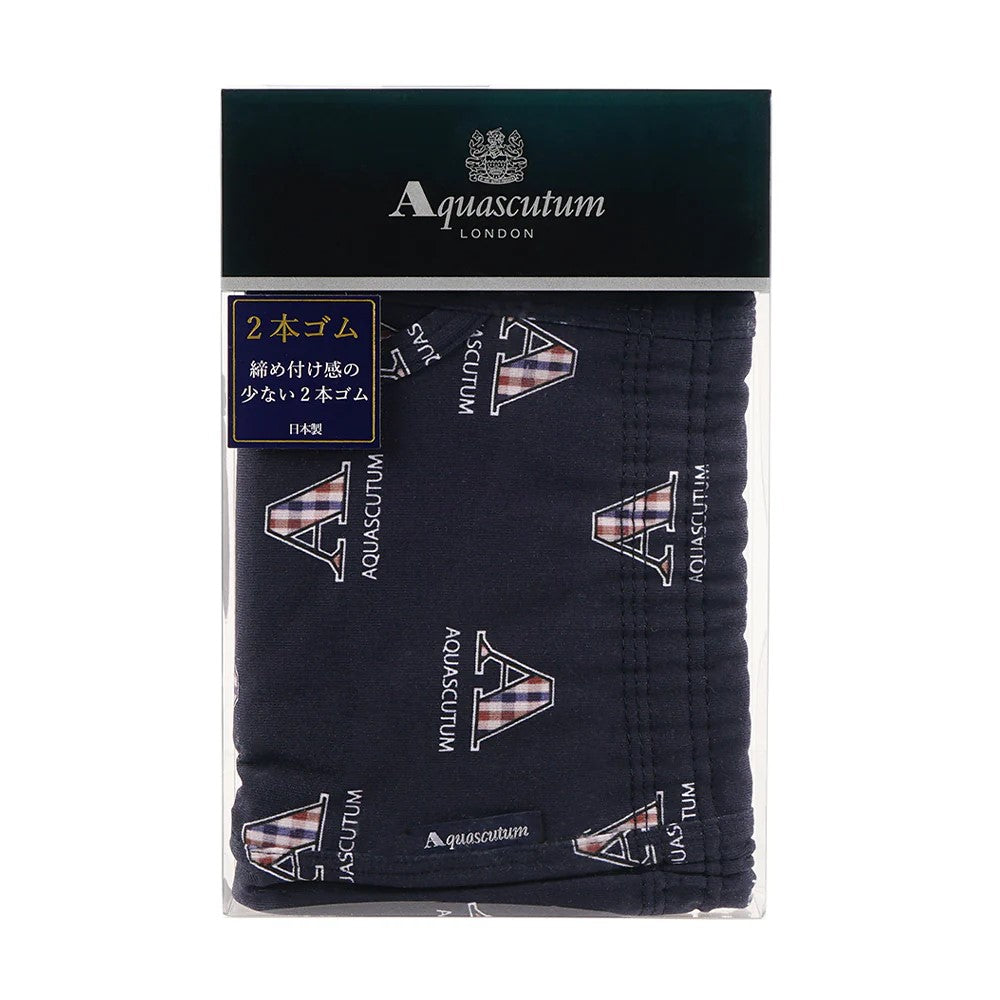 アクアスキュータム Aquascutum AQボクサー/25S/2ホンゴム/Aチェック 【返品不可商品】 （ネイビー） ネイビー
