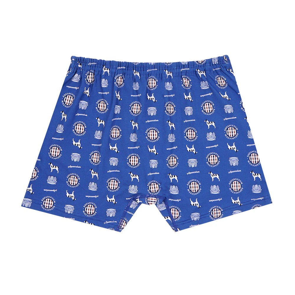 アクアスキュータム Aquascutum AQボクサー/25S/2ホンゴム/AQドッグ 【返品不可商品】 （ブルー） ブルー
