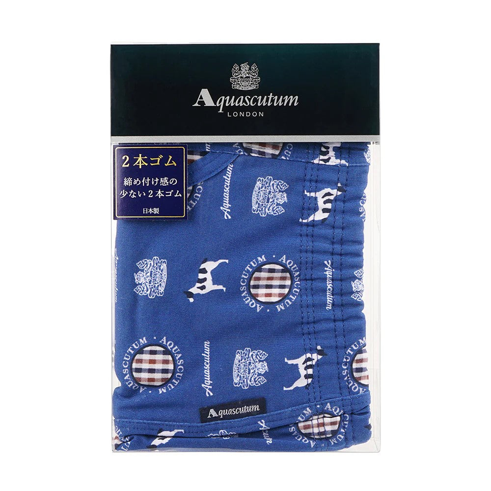 アクアスキュータム Aquascutum AQボクサー/25S/2ホンゴム/AQドッグ 【返品不可商品】 （ブルー） ブルー