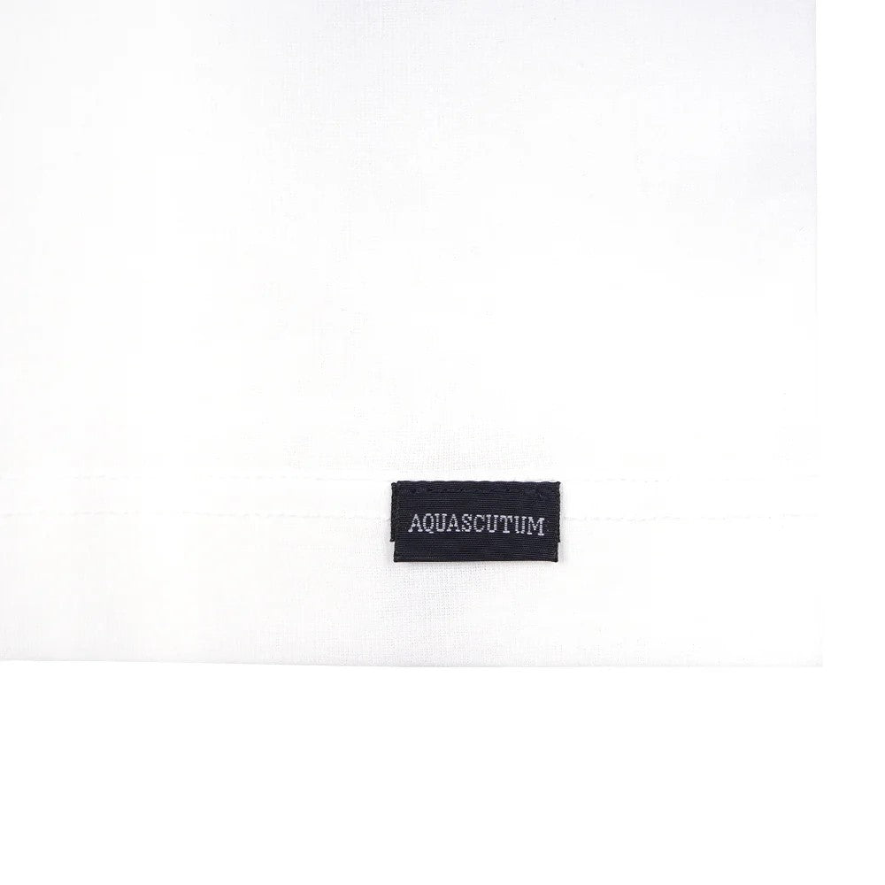アクアスキュータム Aquascutum AQ半袖U首/強撚 （ホワイト） ホワイト