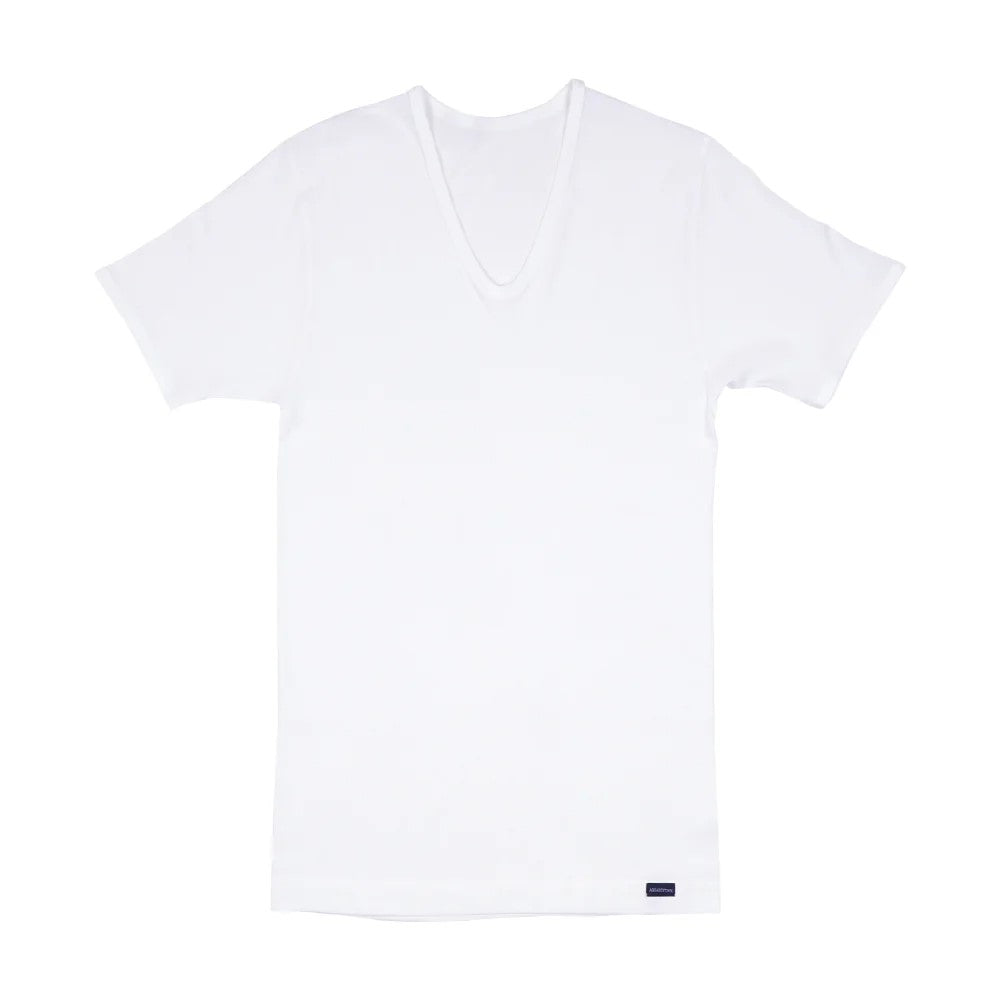 アクアスキュータム Aquascutum AQ半袖U首/強撚 （ホワイト） ホワイト