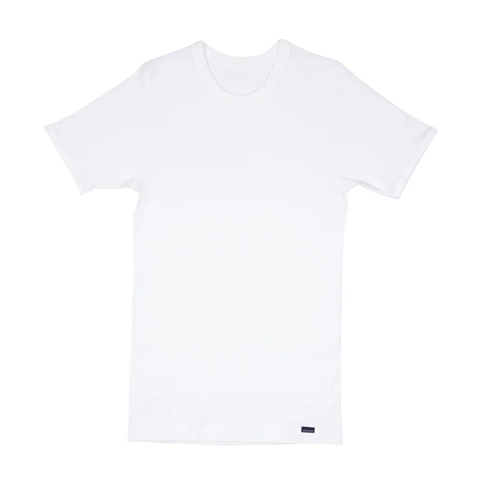 アクアスキュータム Aquascutum AQ半袖丸首/強撚 （ホワイト） ホワイト