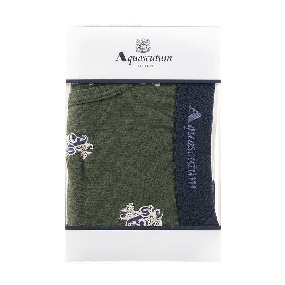 アクアスキュータム Aquascutum NEWAQロングボクサー/25S/デコロゴ 【返品不可商品】 （グリーン） グリーン