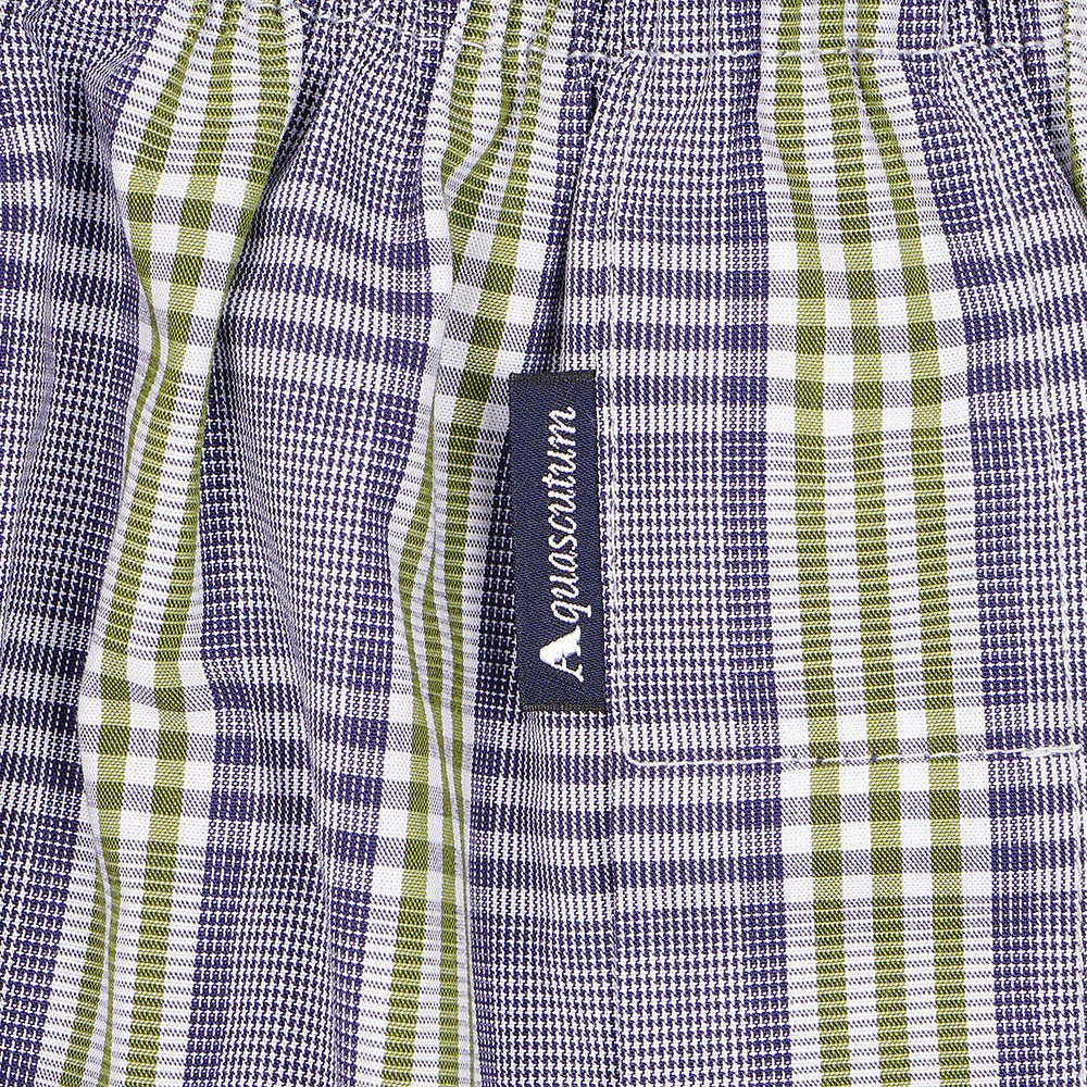 アクアスキュータム Aquascutum AQトランクス/25S-チェックF-裏打ちゴム 【返品不可商品】 （ネイビー） ネイビー