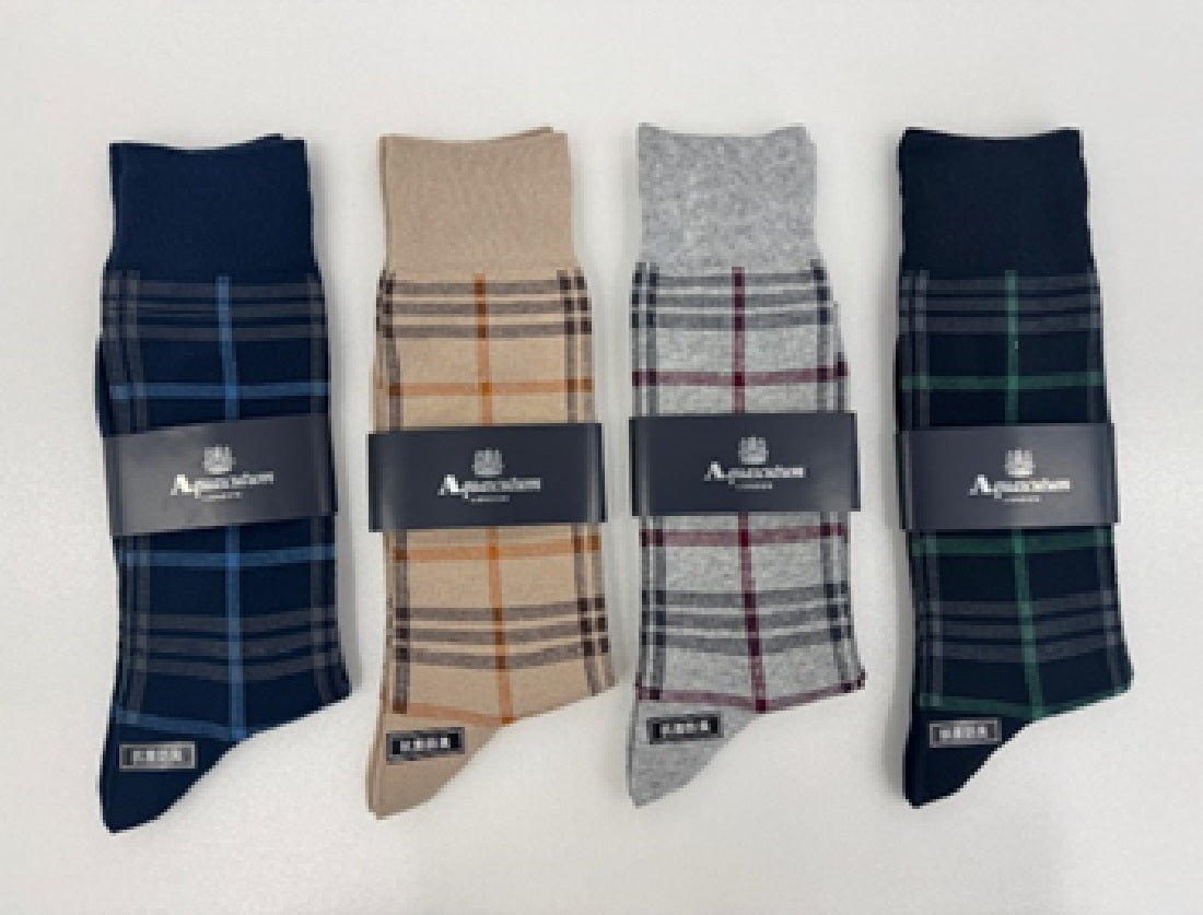 アクアスキュータム Aquascutum AQチェック （ブラック） ブラック