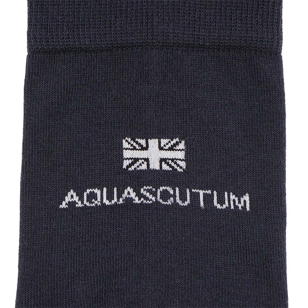 アクアスキュータム Aquascutum AQスマートソールパイルハーフ丈 （ネイビー） ネイビー