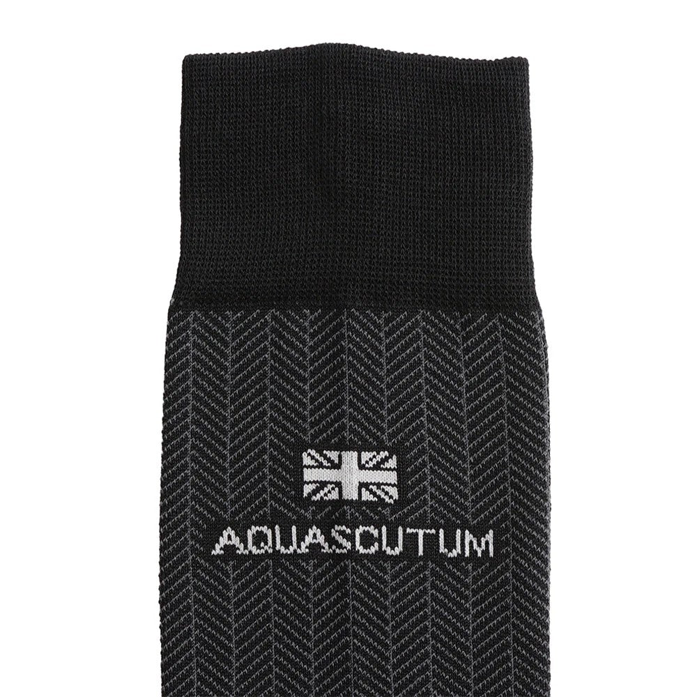 アクアスキュータム Aquascutum AQスマートヘリンボーン （ブラック） ブラック