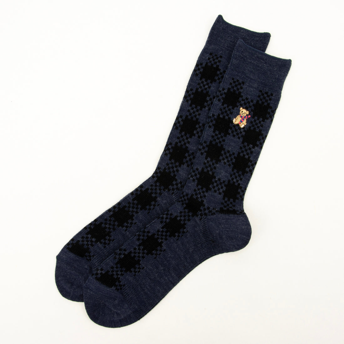 アクアスキュータム Aquascutum AQチェックベア （ネイビー） ネイビー