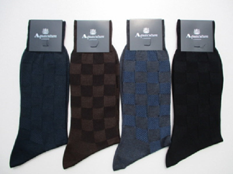 アクアスキュータム Aquascutum AQシャドーブロック （ネイビー） ネイビー