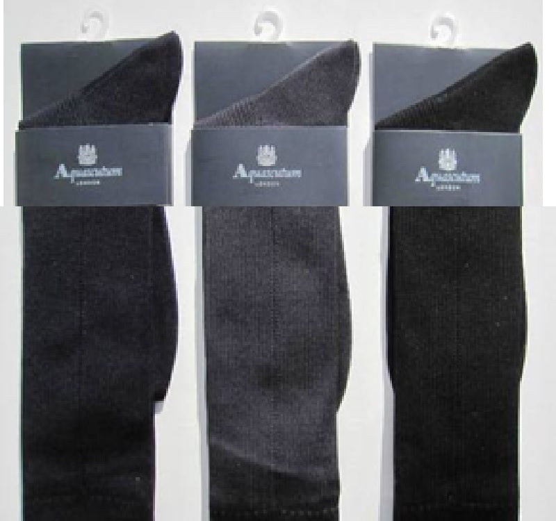 アクアスキュータム Aquascutum AQリブ無地HS （グレー） グレー