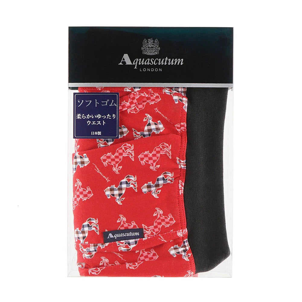 アクアスキュータム Aquascutum AQボクサー／24S／スパンゴム／クラブチ【返品不可商品】 （レッド） レッド
