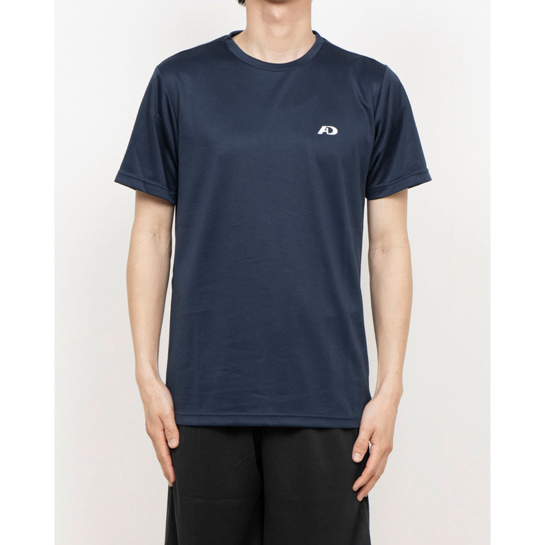 エーディーワン A.D.ONE A.D.ONE メンズ 接触冷感 クルーネックTEE エーディーワン スポーツウェア Tシャツ （ネイビー） ネイビー