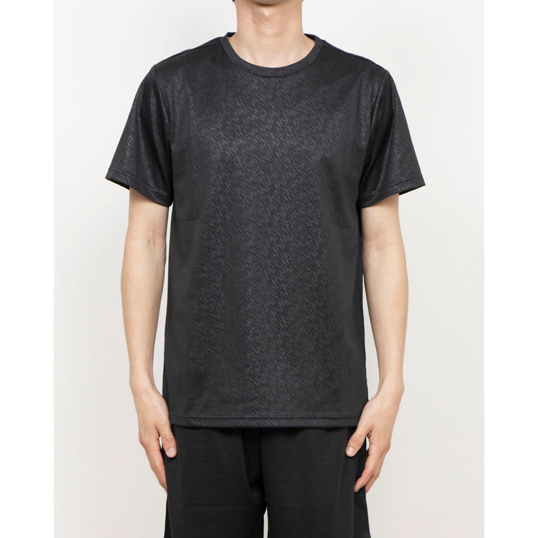 エーディーワン A.D.ONE A.D.ONE メンズ 吸汗速乾 クルーネックTEE エーディーワン ドライTシャツ （ブラック） ブラック