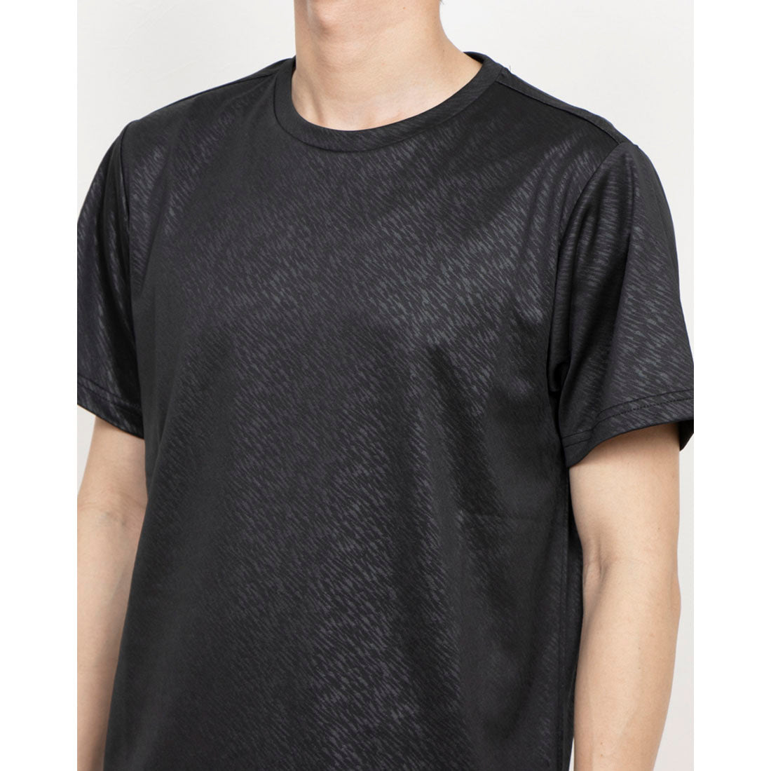 エーディーワン A.D.ONE A.D.ONE メンズ 吸汗速乾 クルーネックTEE エーディーワン ドライTシャツ （ブラック） ブラック