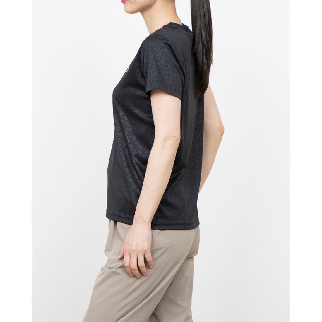 エーディーワン A.D.ONE A.D.ONE レディース 吸汗速乾 クルーネックTEE エーディーワン ドライTシャツ （ブラック） ブラック