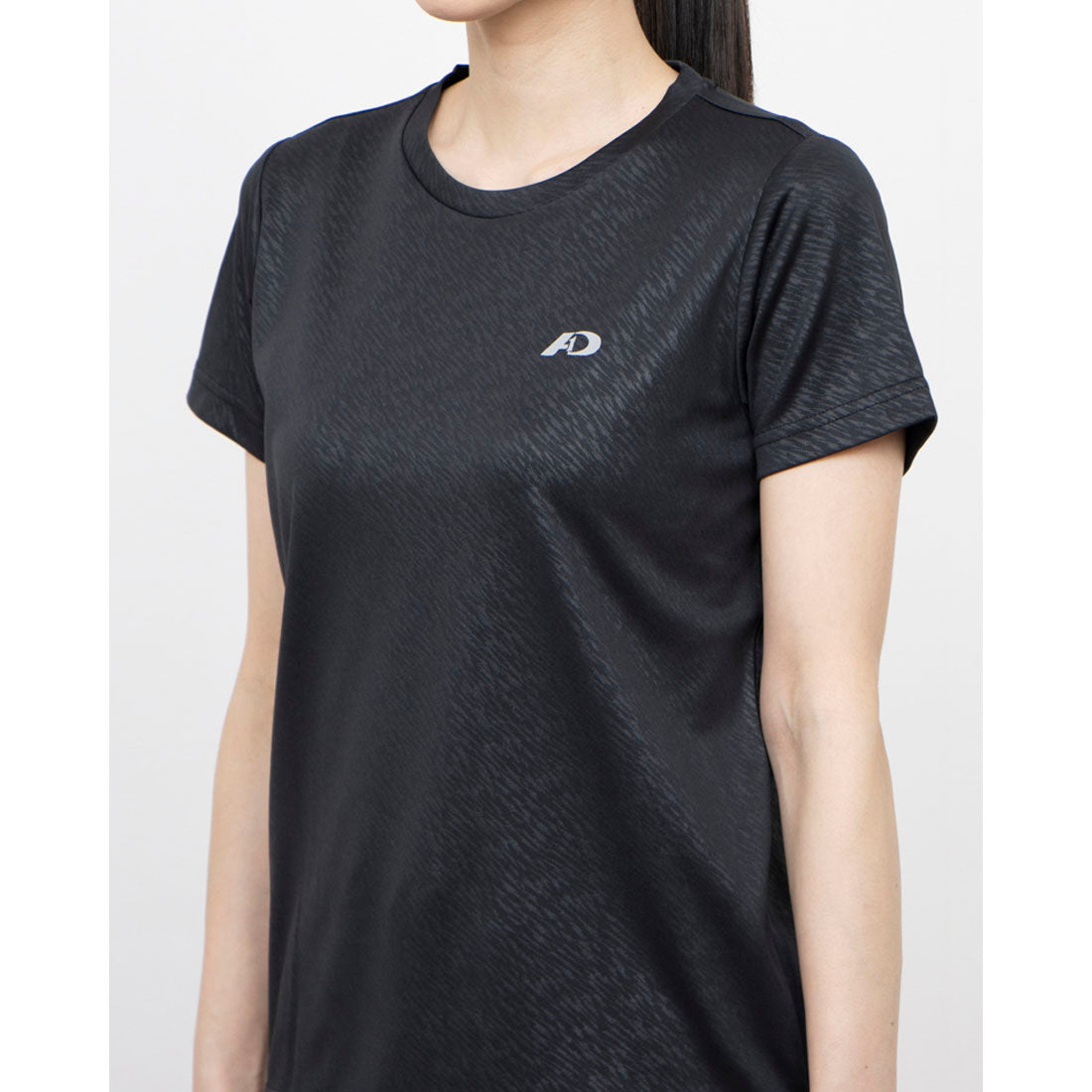 エーディーワン A.D.ONE A.D.ONE レディース 吸汗速乾 クルーネックTEE エーディーワン ドライTシャツ （ブラック） ブラック