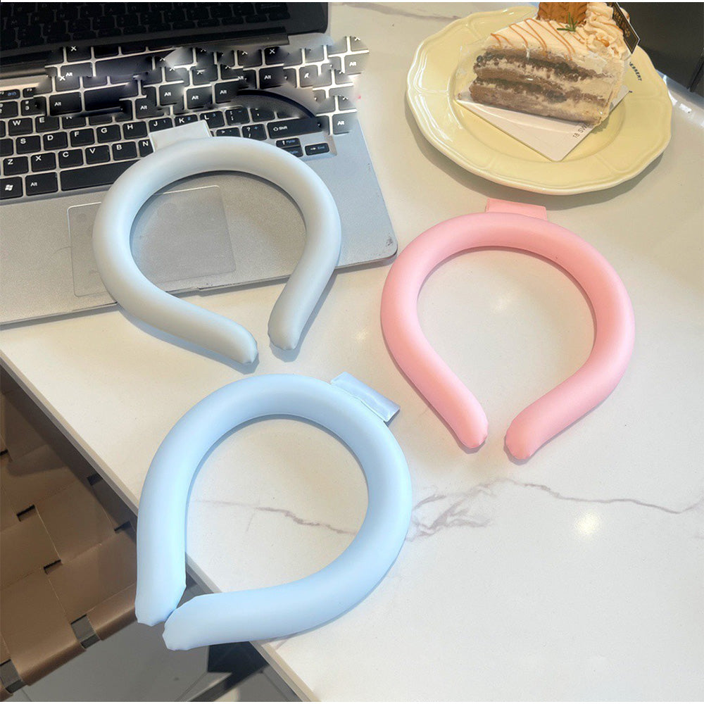 アンドカワイイ And Kawaii ネッククーラー クールリング 冷感持続 熱中症対策グッズ 繰り返し使用可能【返品不可商品】 （ブルー） ブルー