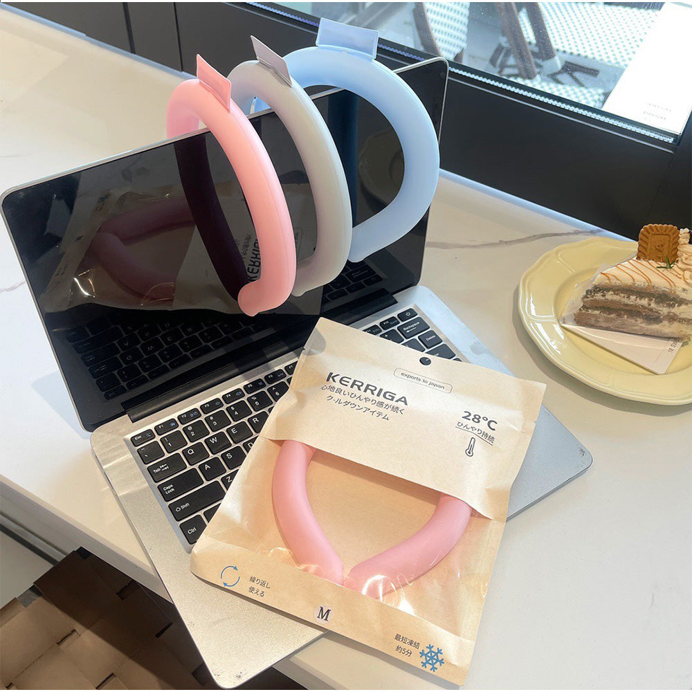 アンドカワイイ And Kawaii ネッククーラー クールリング 冷感持続 熱中症対策グッズ 繰り返し使用可能【返品不可商品】 （ブルー） ブルー