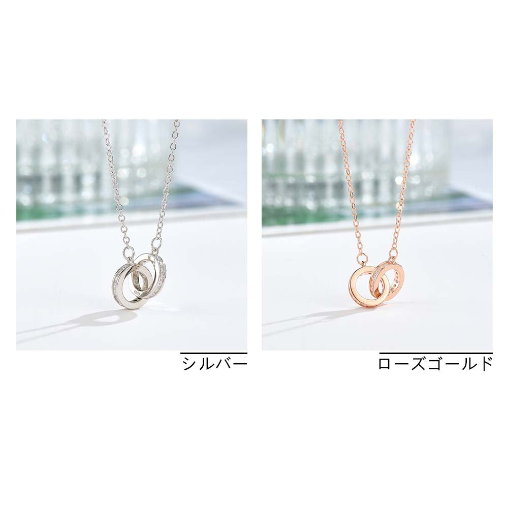 アンドカワイイ And Kawaii ネックレス レディース チェーン シェル リング 大人 上品エレガント フェミニン シルバー ゴールド ダブルリング