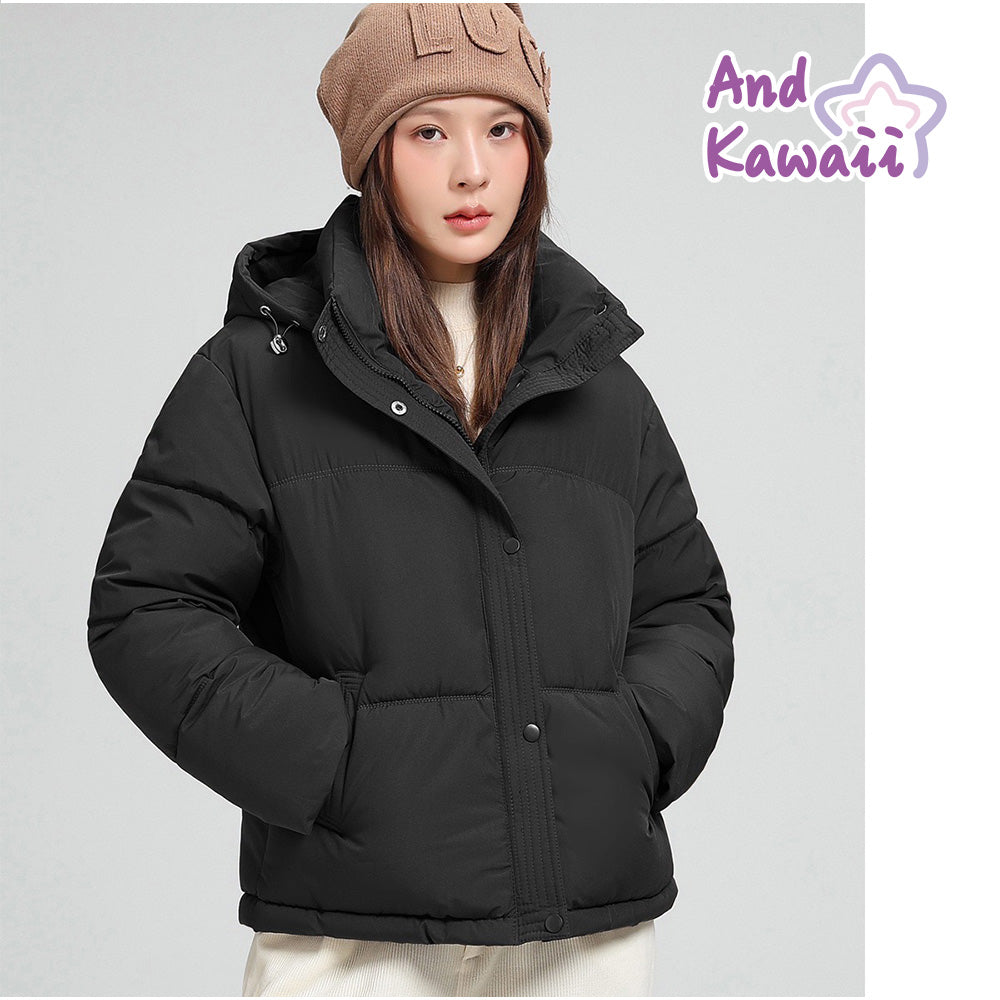 And Kawaii Mid-Weight Short Jacket Hooded Mid-Weight Blouson Short Jacket Autumn Winter