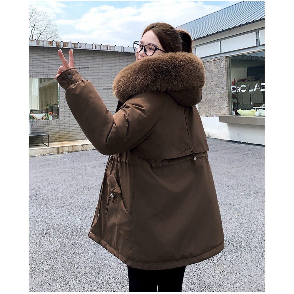 And Kawaii And Kawaii mod coat with hood, padded outerwear, fleece-lin