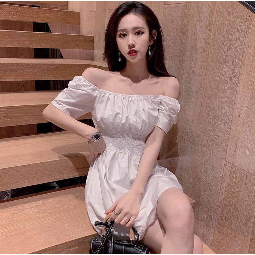 And Kawaii Mini Dress, Square Neck, Short Sleeve, Simple, Casual, Kore And Kawaii Mini Dress, Square Neck, Short Sleeve, Simple, Casual, Kore