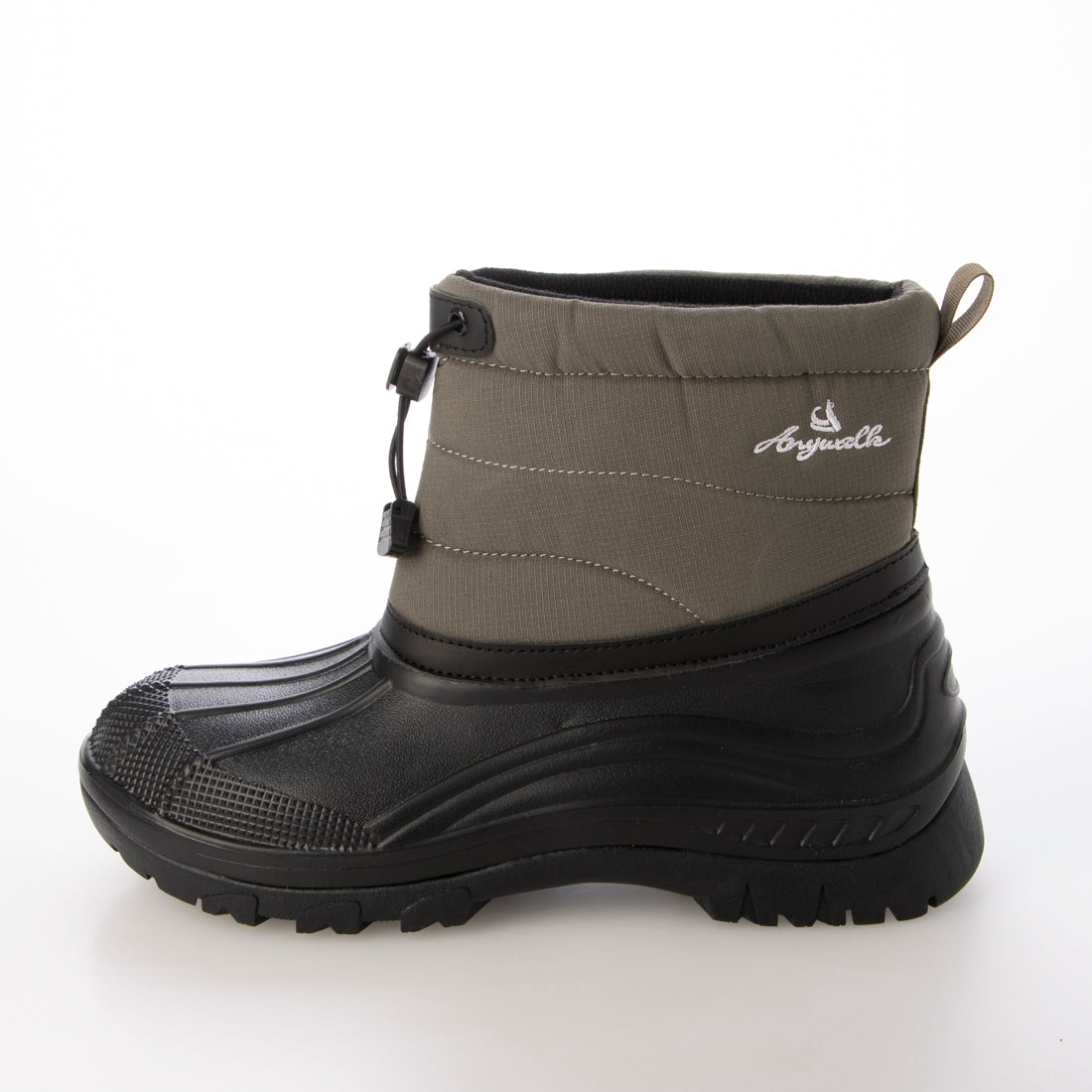 エニーウォーク Anywalk 男女兼用 防寒防水ダウンブーツ スノーシューズ 防寒ブーツ 防水 撥水 起毛素材 中綿入り ドローコード aw_24340