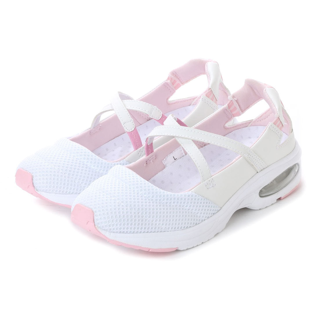エンジェルフィット Angel FiT ナースサンダル ナースシューズ メディカルシューズ オフィスサンダル ルームシューズ クロスベルト ゴムバンド メッシュ af_16545,PINK