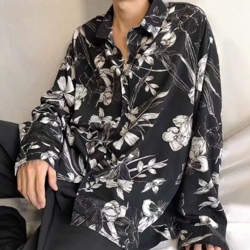 At Marvelous Shirts, Geometric Patterns, Floral Patterns, Flashy, Men's, Cool, Stylish, Long Sleeves, Graphic, All-Over Pattern, All-Over Print, Patterned Shirts, Clean, Art, Korean Fashion
