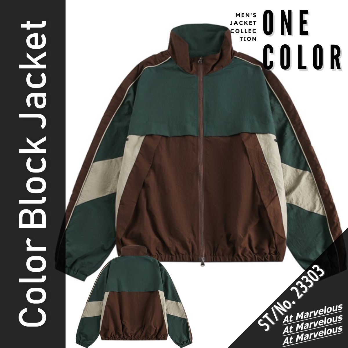 At Marvelous Jacket Outer Zip-Up Windbreaker Men's Street Casual Light