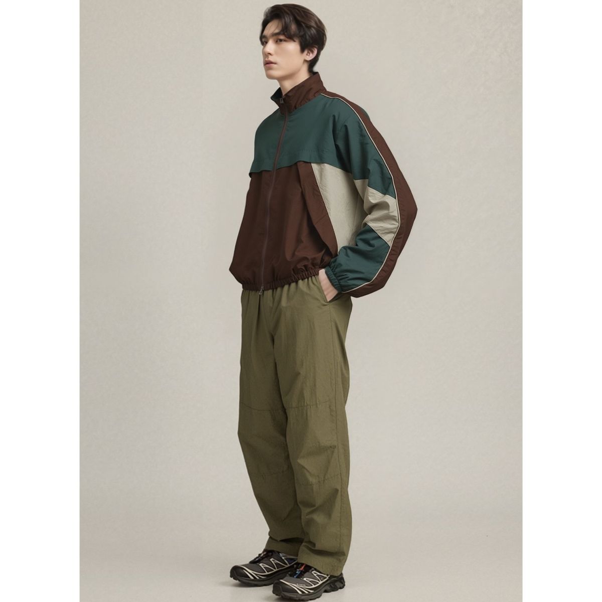 At Marvelous Jacket Outer Zip-Up Windbreaker Men's Street Casual Light