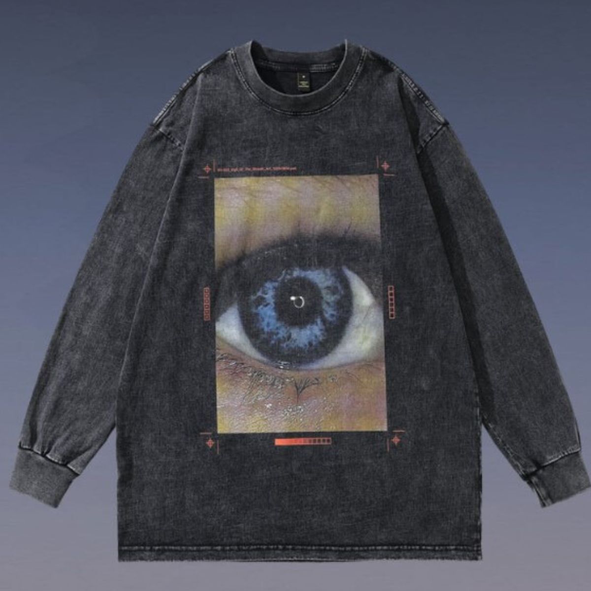 At Marvelous T-shirt, long sleeves, unisex, men's, unisex, punk rock, dance, hip hop, street, punkish, unevenly dyed, washed, dyed