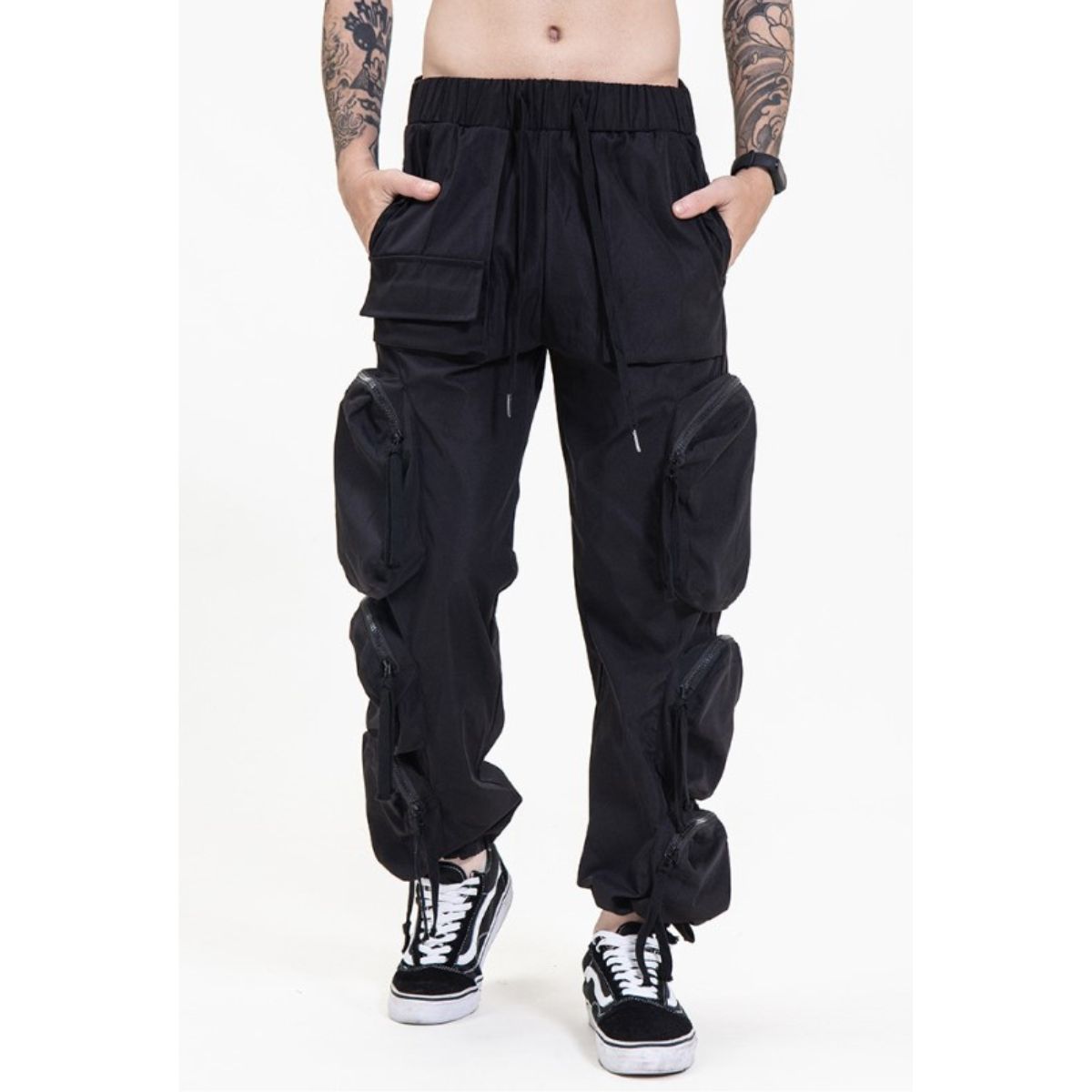 At Marvelous Pants, Long Pants, Pockets, Wide, Loose, Relaxed, Tapered, Cargo Pants, Street, B-boy, Dance, Hip Hop, Work Pants, Joggers