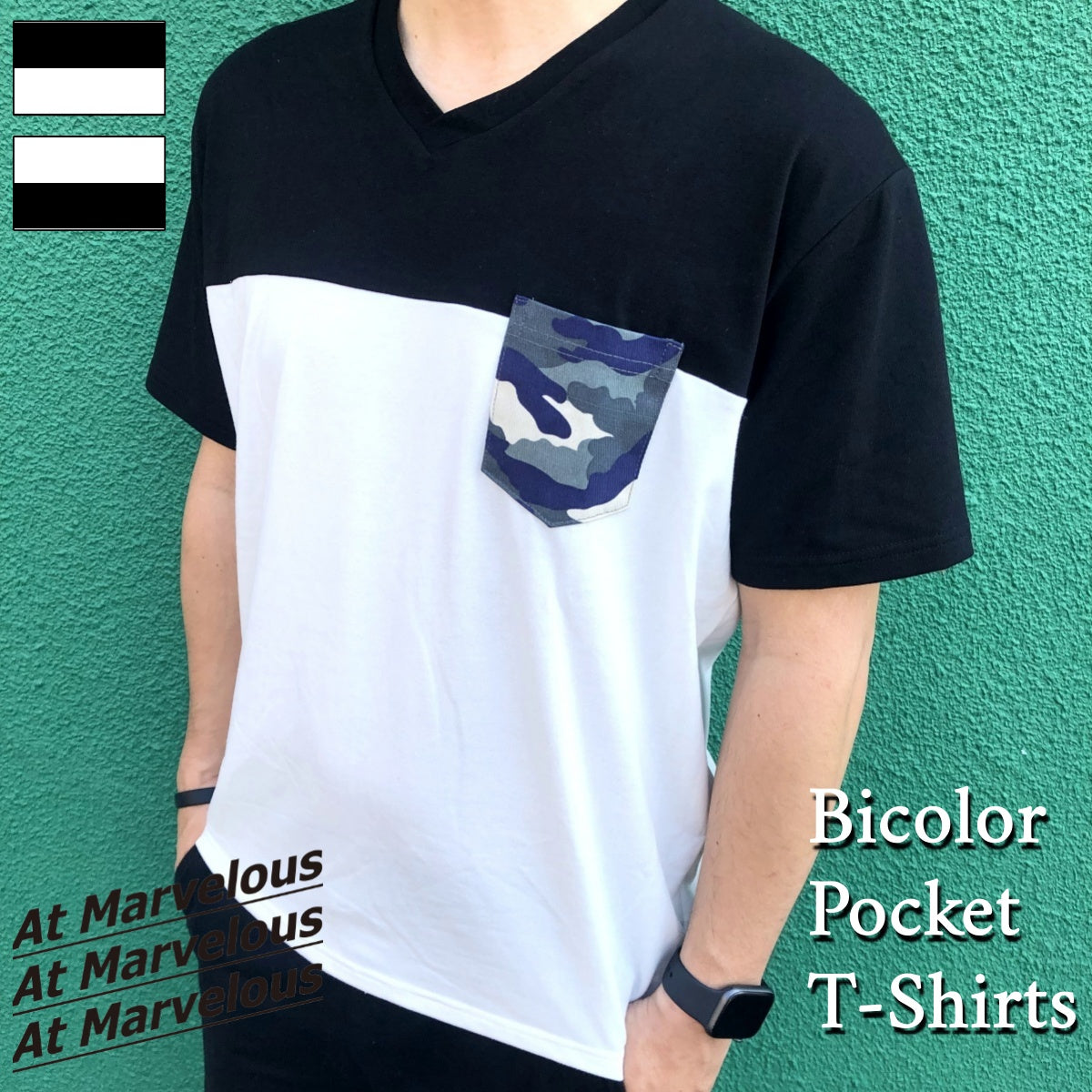 At Marvelous Chest Pocket T-Shirt for Men, Camouflage, Camo, Color Scheme, Pocket T-Shirt, Short Sleeve, Top, Chest Pocket, Military, Street, Simple, Casual
