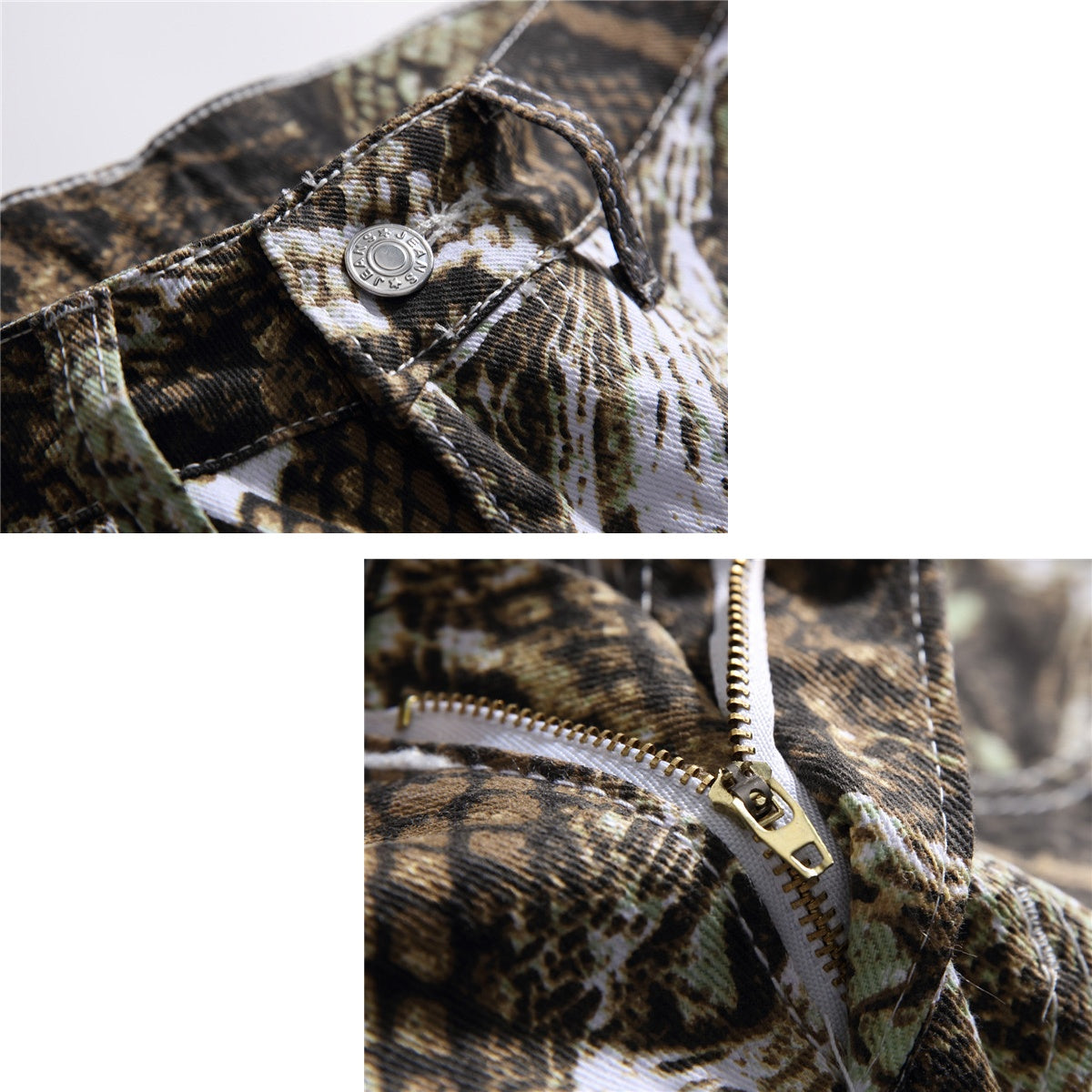 At Marvelous Python Print Long Pants, Men's Pants, Trousers, Bottoms, Rock, Punk, Street, Chino Pants, Straight Bottoms, Long Pants