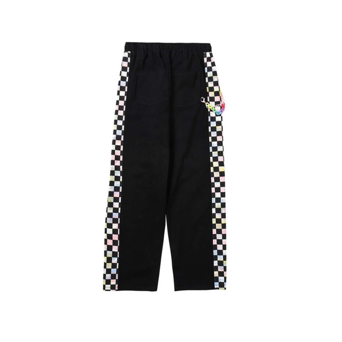 At Marvelous Checkered Line Long Pants for Men, Checkered Flag, Street Style, Elastic Waist, Street Fashion, Chef Pants, Trousers, Long Pants