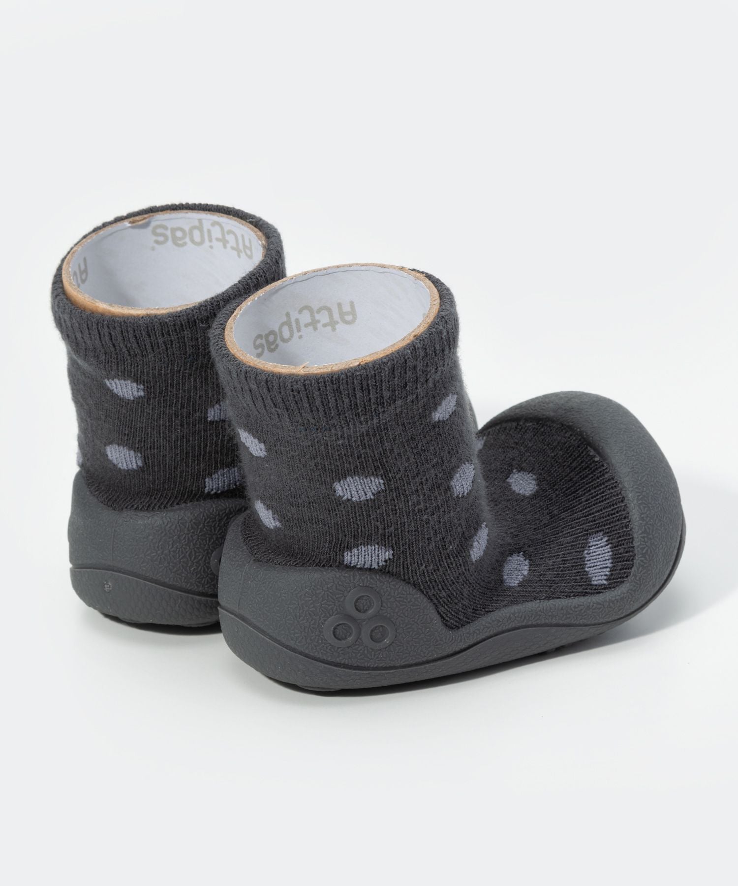 アティパス Attipas アティパス ATTIPAS DOT DOT ベビーシューズ キッズ ソックスシューズ ドットドット 出産祝い ファーストシューズ 靴 プレゼント ギフト 赤ちゃん お祝い トレーニ （スパークルブラック） スパークルブラック