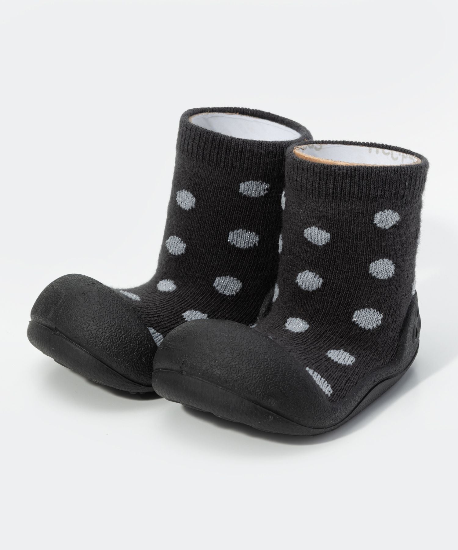 アティパス Attipas アティパス ATTIPAS DOT DOT ベビーシューズ キッズ ソックスシューズ ドットドット 出産祝い ファーストシューズ 靴 プレゼント ギフト 赤ちゃん お祝い トレーニ （スパークルブラック） スパークルブラック