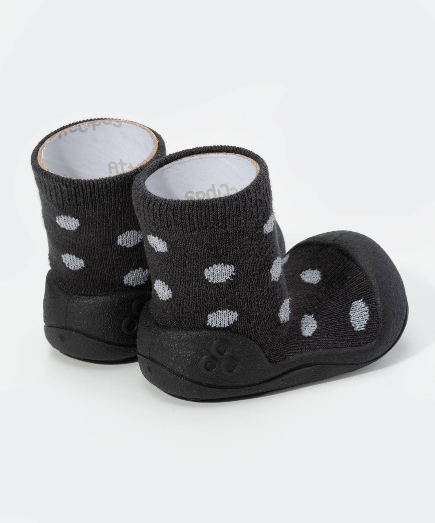 アティパス Attipas アティパス ATTIPAS DOT DOT ベビーシューズ キッズ ソックスシューズ ドットドット 出産祝い ファーストシューズ 靴 プレゼント ギフト 赤ちゃん お祝い トレーニ （スパークルブラック） スパークルブラック