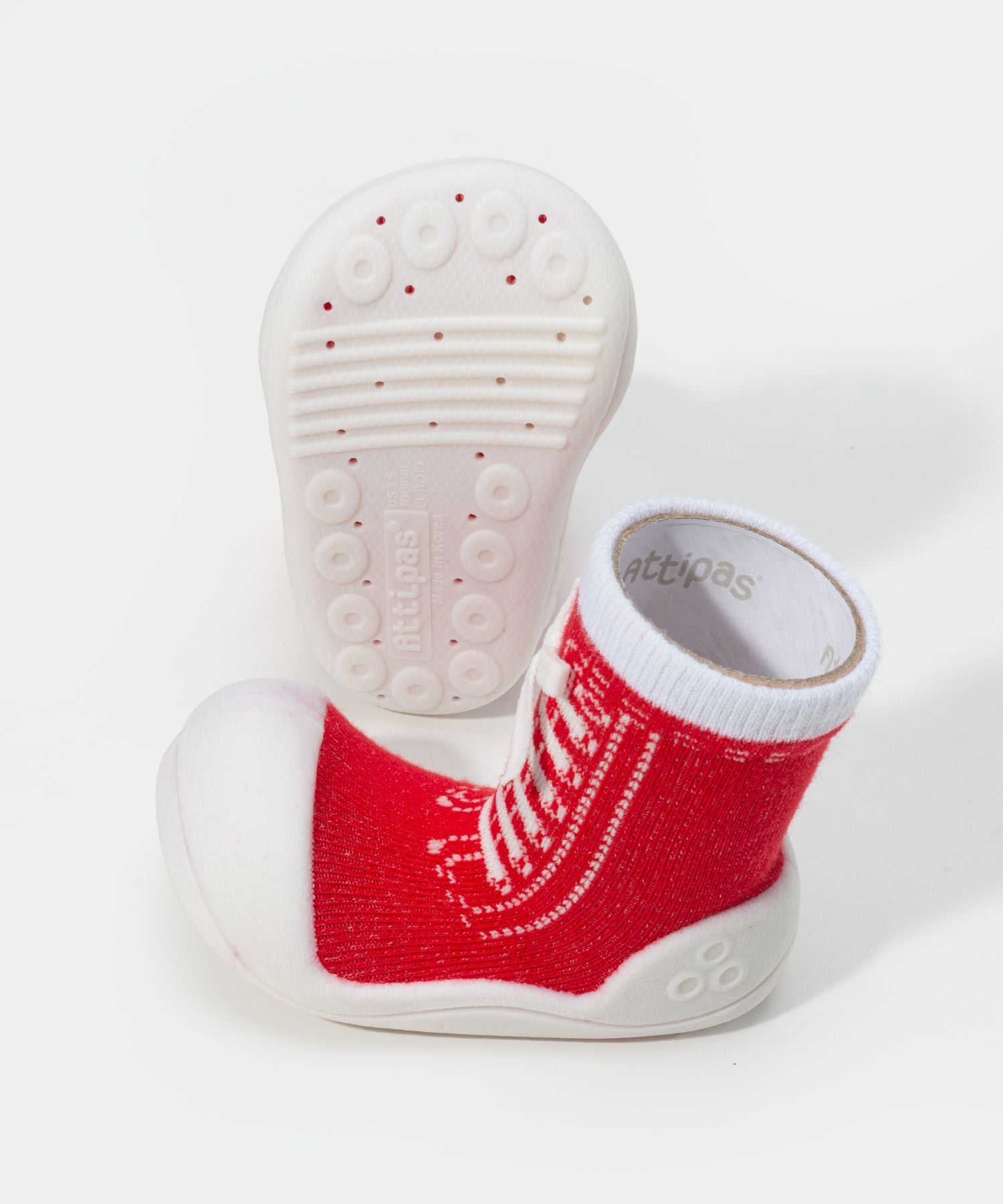 アティパス Attipas Sneakers ベビーシューズ キッズ ソックスシューズ 出産祝い ファーストシューズ 赤ちゃん トレーニングシューズ 女の子 男の子 （レッド） レッド
